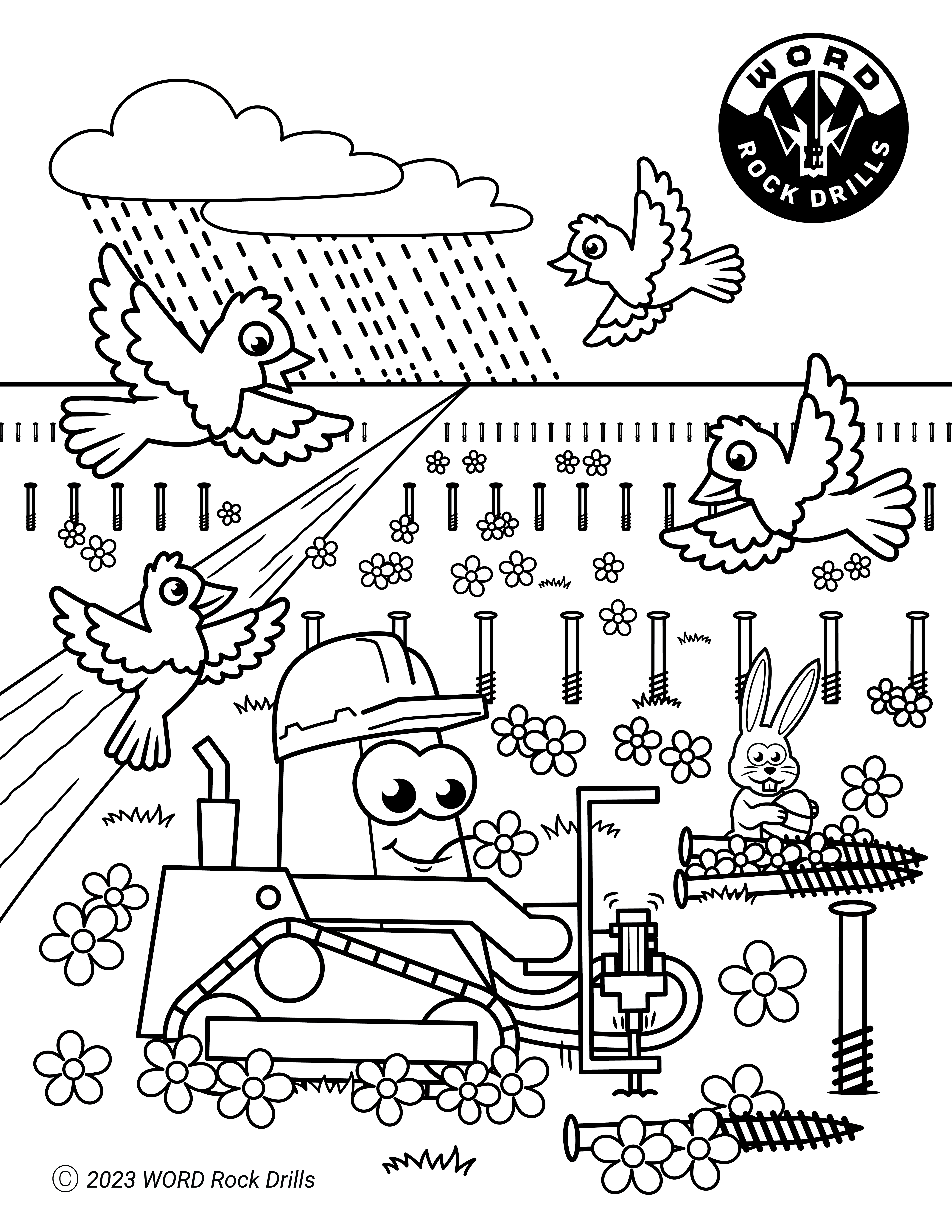 rock coloring page